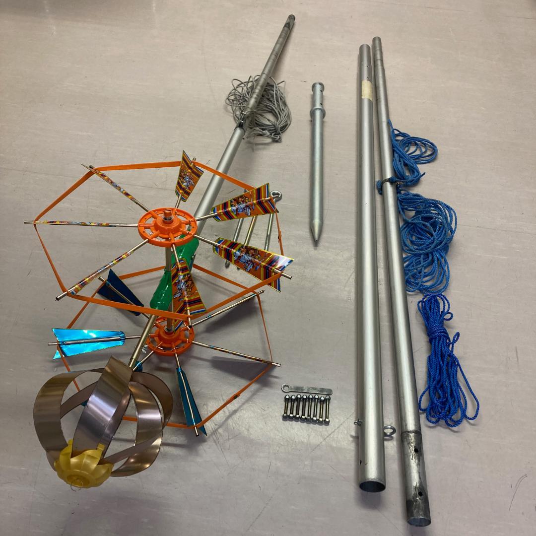 鯉のぼり ポール 9m / 10m 矢車 回転球 セット　シングルパイル 展示用