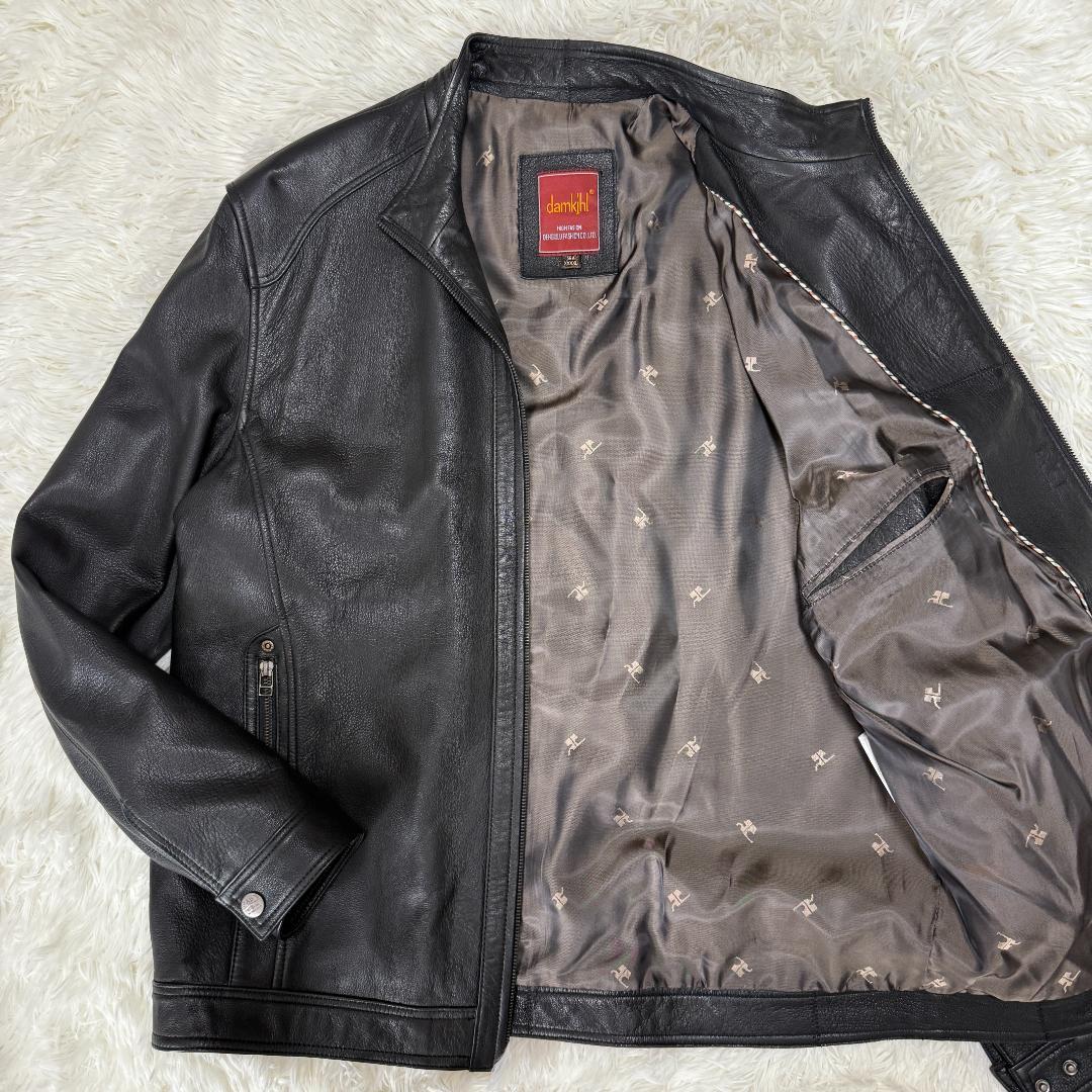 きくちゃん様✨damkjhl レザージャケット シングルライダース 羊革 黒