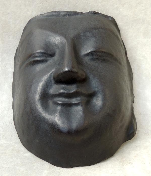 ● 鉄製 仏面 ◆ 高橋敬典 ◆共箱 壁掛け インテリア オブジェ飾り面 佛面