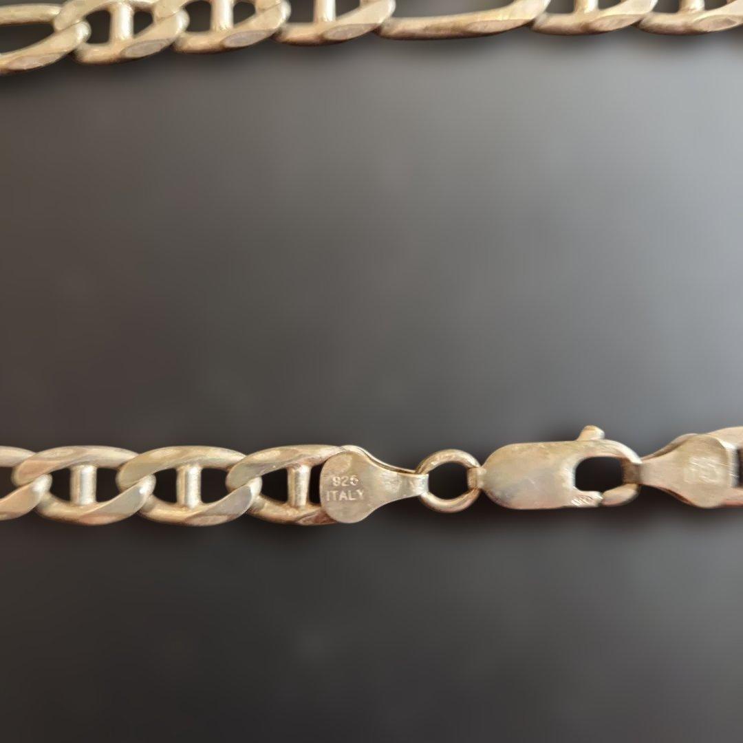 925シルバー イタリア製 リンクチェーンネックレス