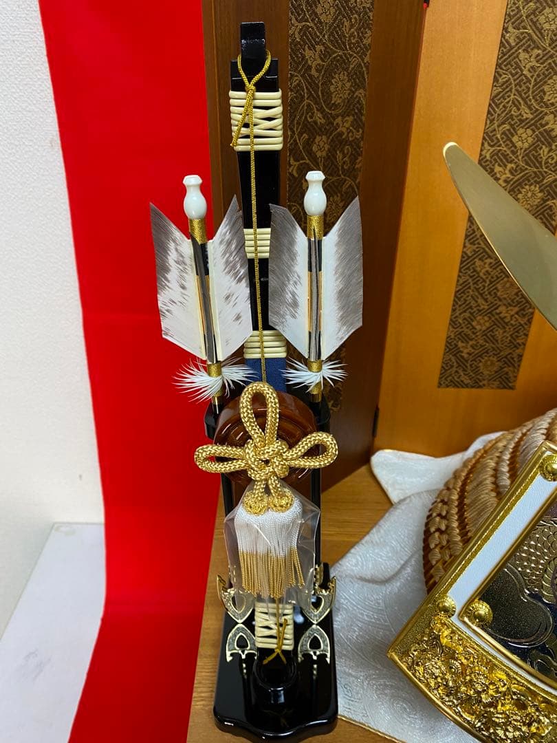 上杉謙信　東京久月　五月人形　着用兜飾り収納セット・着用できる兜