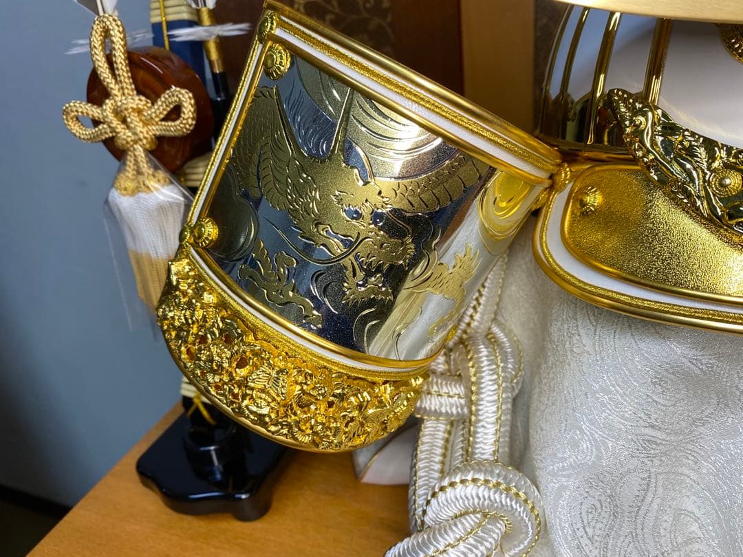 上杉謙信　東京久月　五月人形　着用兜飾り収納セット・着用できる兜