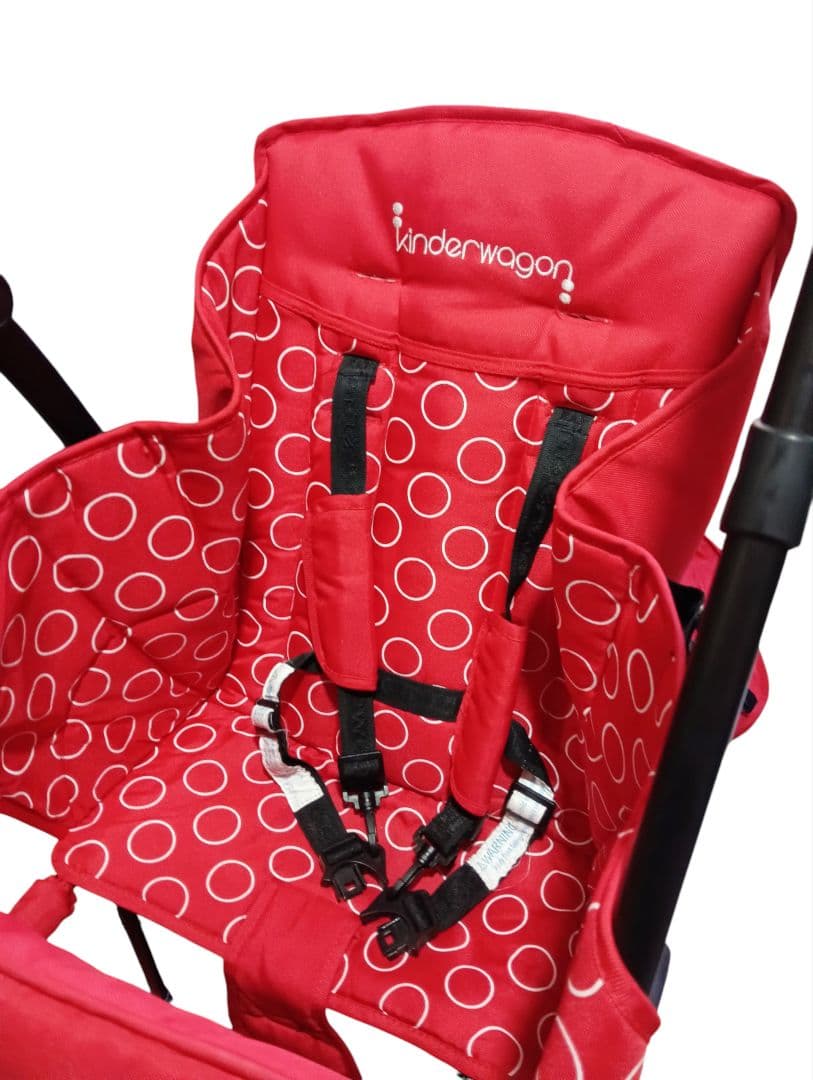 日本育児　キンダーワゴン　二人乗りベビーカー　DUOシティHOPレッド 2017