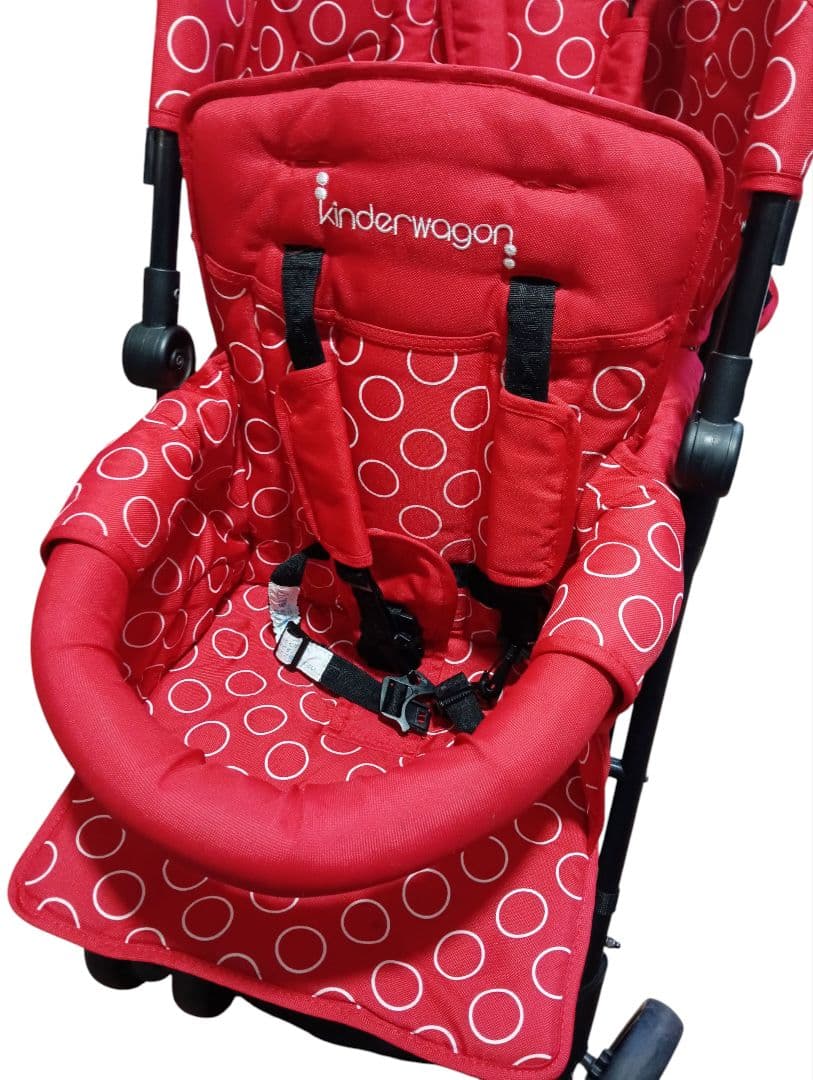 日本育児　キンダーワゴン　二人乗りベビーカー　DUOシティHOPレッド 2017