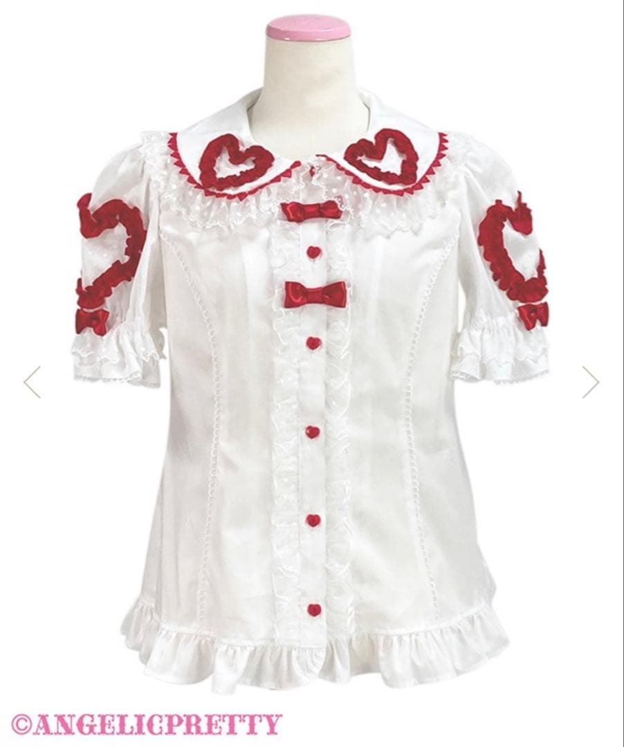 Frill Heart 半袖ブラウス