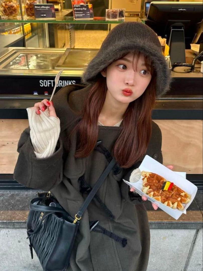 ちゃちゃまるPINUE ロングダッフルコート（charcoal）