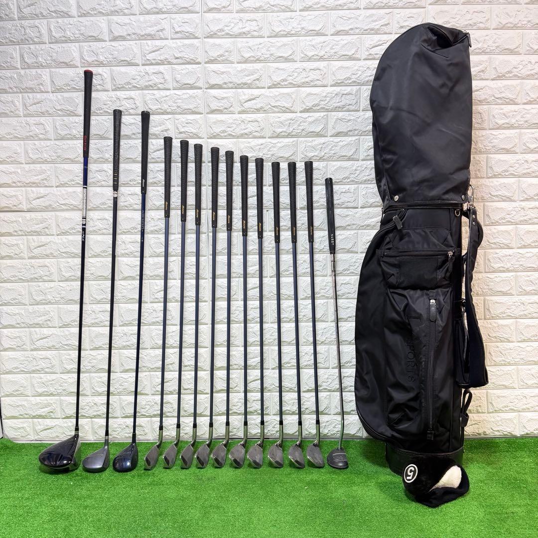 ゴルフセット　初心者応援　Mizuno ラウンド仕様　打感良好　すぐ使える　右打