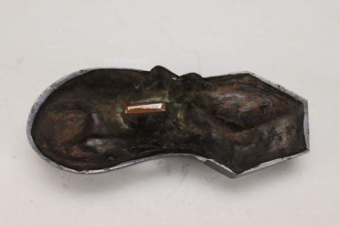 時代刀装具 無銘 京金工 桝に鼠図目貫 赤銅地 容彫 金色絵 保存刀装具鑑定書