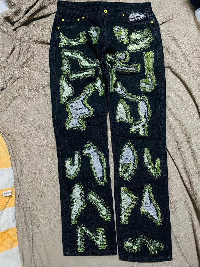 美品 endless縫い取り デニムパンツ 限定 vintage unisex