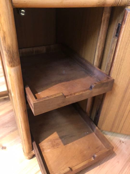 籐 ラタン ドレッサー 鏡台 インテリア アンティーク ビンテージ 昭和レトロ