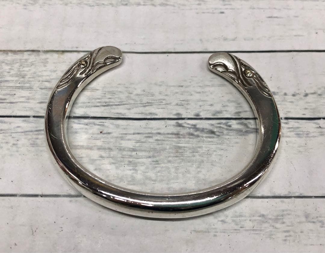 TADY&KING イーグルフェイスバングルプレーン 金目付き L　6543