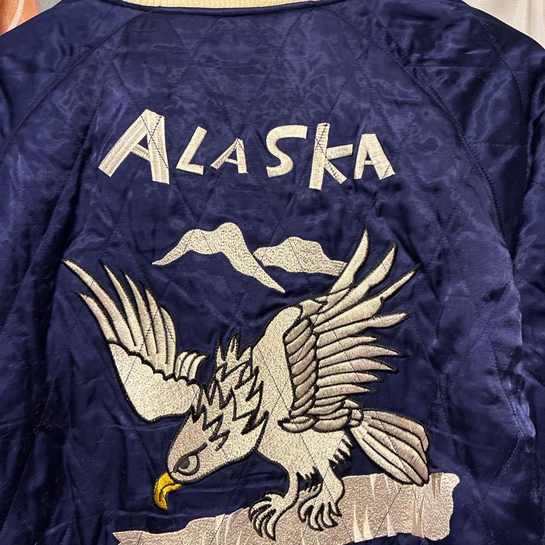 ヒューストン レーヨンスーベニアジャケット ホーク XL アラスカジャン