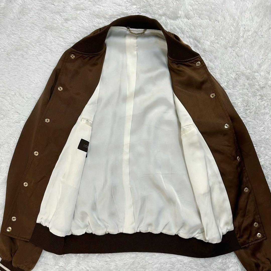 5684【即完売注意・美品】ルイヴィトン☆ビッグ刺繍ロゴ入りスカジャン ブルゾン