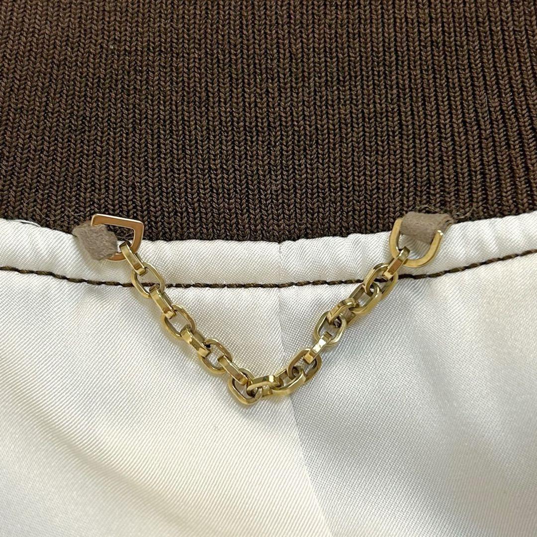 5684【即完売注意・美品】ルイヴィトン☆ビッグ刺繍ロゴ入りスカジャン ブルゾン