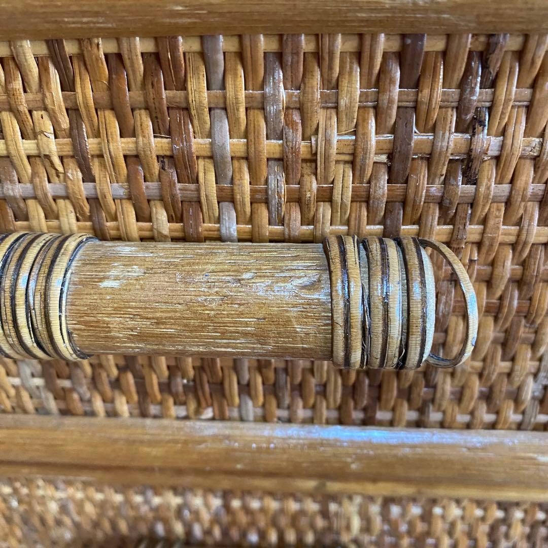 ヴィンテージ ラタン 籐 チェスト 棚 テレビ台 昭和レトロ z685