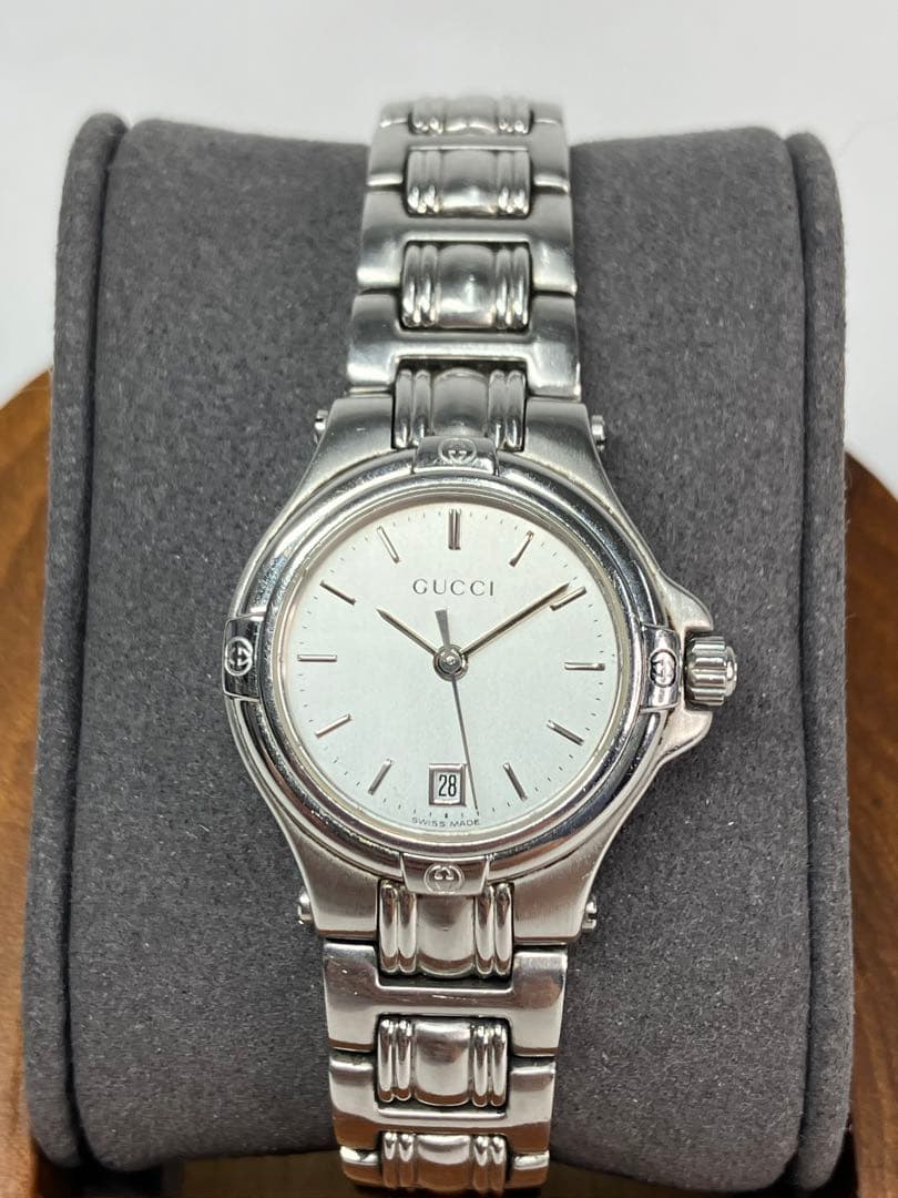 GUCCI グッチ 9040L 腕時計 ステンレス デイト 動作品　レディース