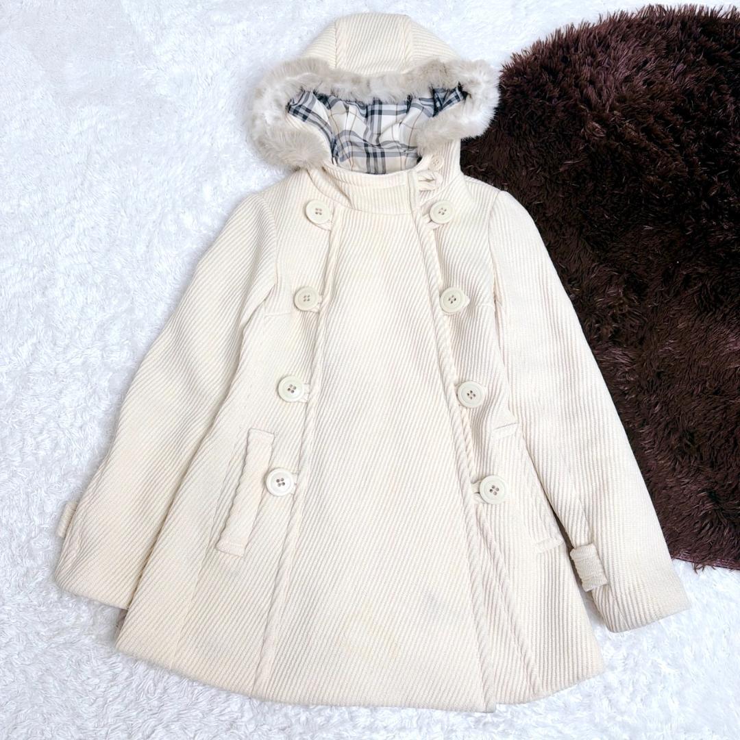希少✨ BURBERRY バーバリー ダッフルコート ファー ノバチェック