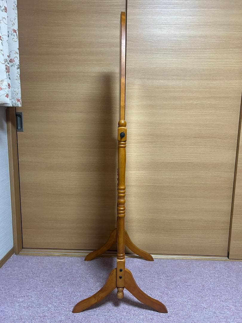 アンティーク　クラシック　オーバル型　木製　姿見　全身鏡　スタンドミラー