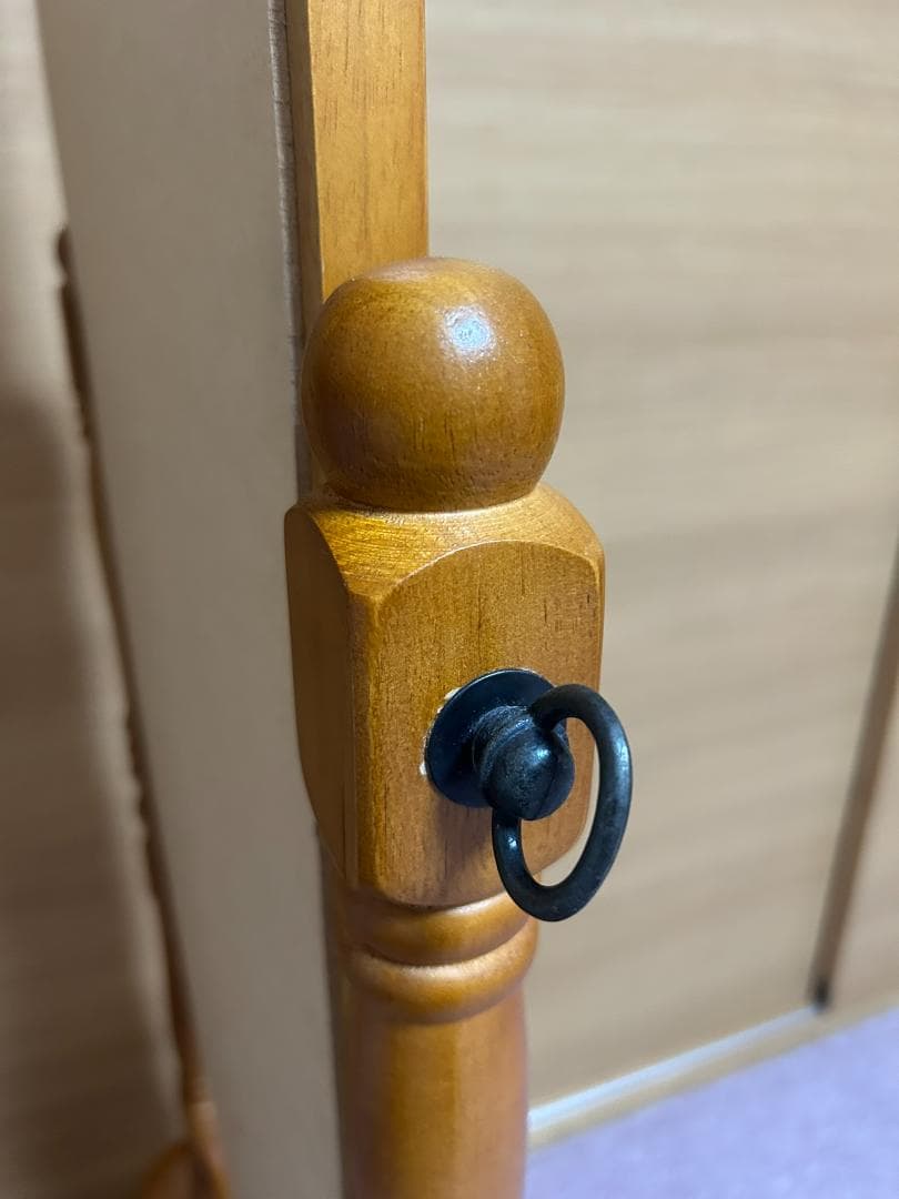 アンティーク　クラシック　オーバル型　木製　姿見　全身鏡　スタンドミラー