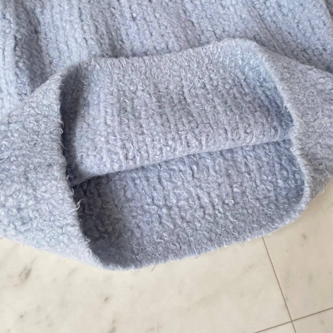 美品✨オーラリー MILLED WOOL MOLE KNIT ブルー