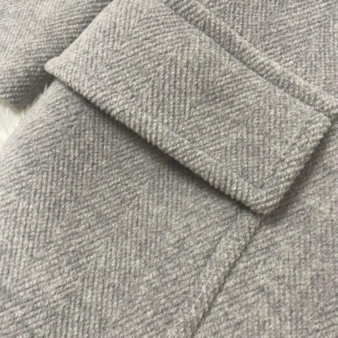 【極美品】　オールドイングランド　ダッフルコート　グレー　ヘリンボーン 36