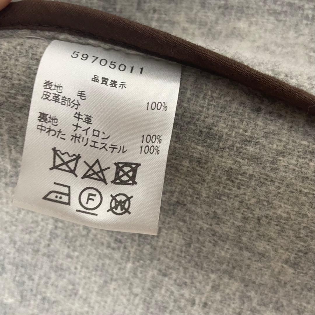 【極美品】　オールドイングランド　ダッフルコート　グレー　ヘリンボーン 36