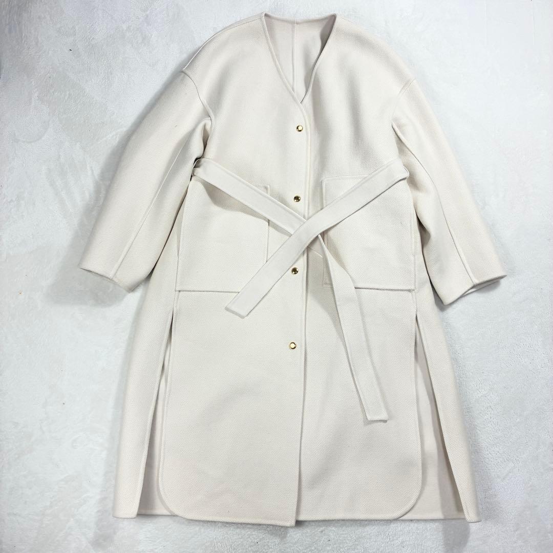 d*d様 最終価格✨極美品✨ドゥロワー リバーシブル ウール×シルク ベルト コ