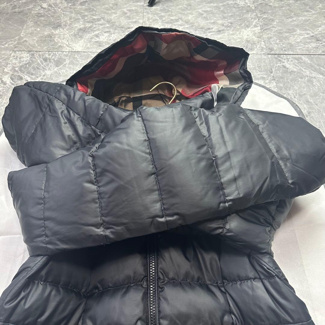 ブルーレーベルクレストブリッジ♡2wayダウンコート　ノバチェック 黒　L