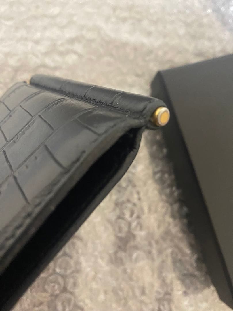 YSL クロコダイルレザー マネークリップ　サンローラン　財布