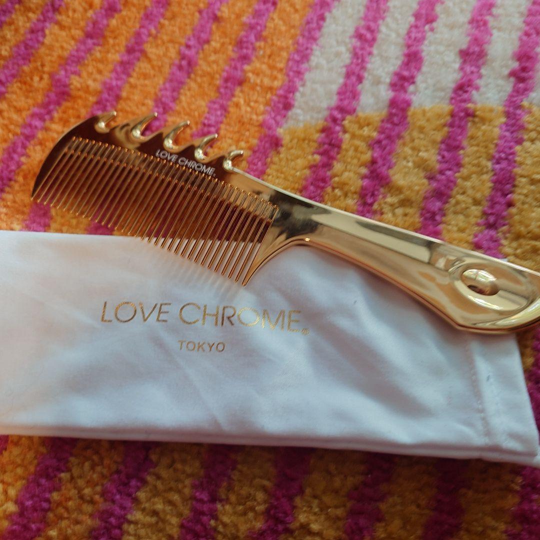 LOVE CHROME ヘアコーム ゴールド