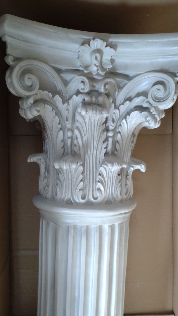 1m 古代ギリシャ建築柱 コリントピラー支柱台座コラム花台歴史西洋置物インテリア