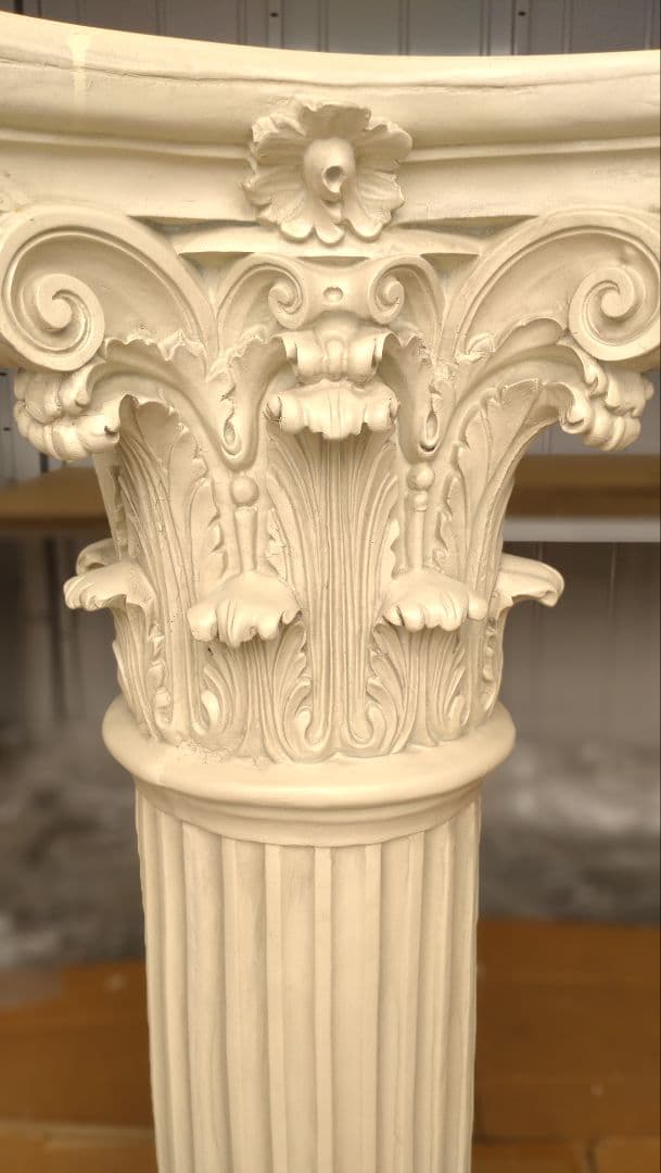 1m 古代ギリシャ建築柱 コリントピラー支柱台座コラム花台歴史西洋置物インテリア