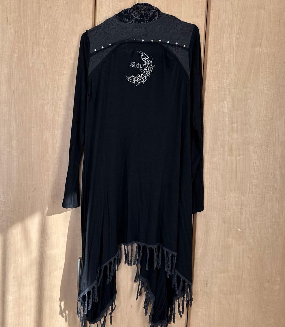 Sixh. ロングカーディガン 黒