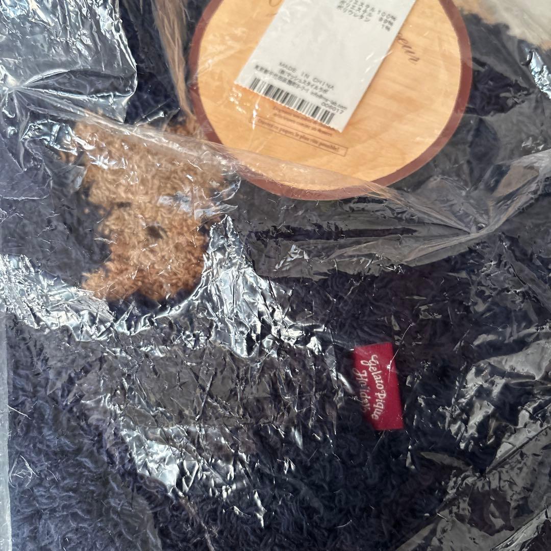 新品タグ付 ジェラートピケ ジェラートスノーベアジャガードロングパンツ ネイビー