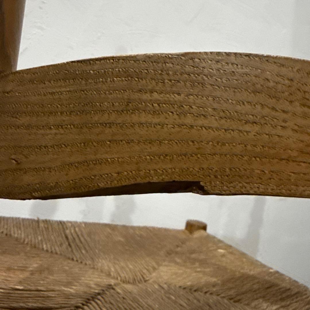 ヴィンテージ　ダイニングチェア　カフェチェア　藁座面