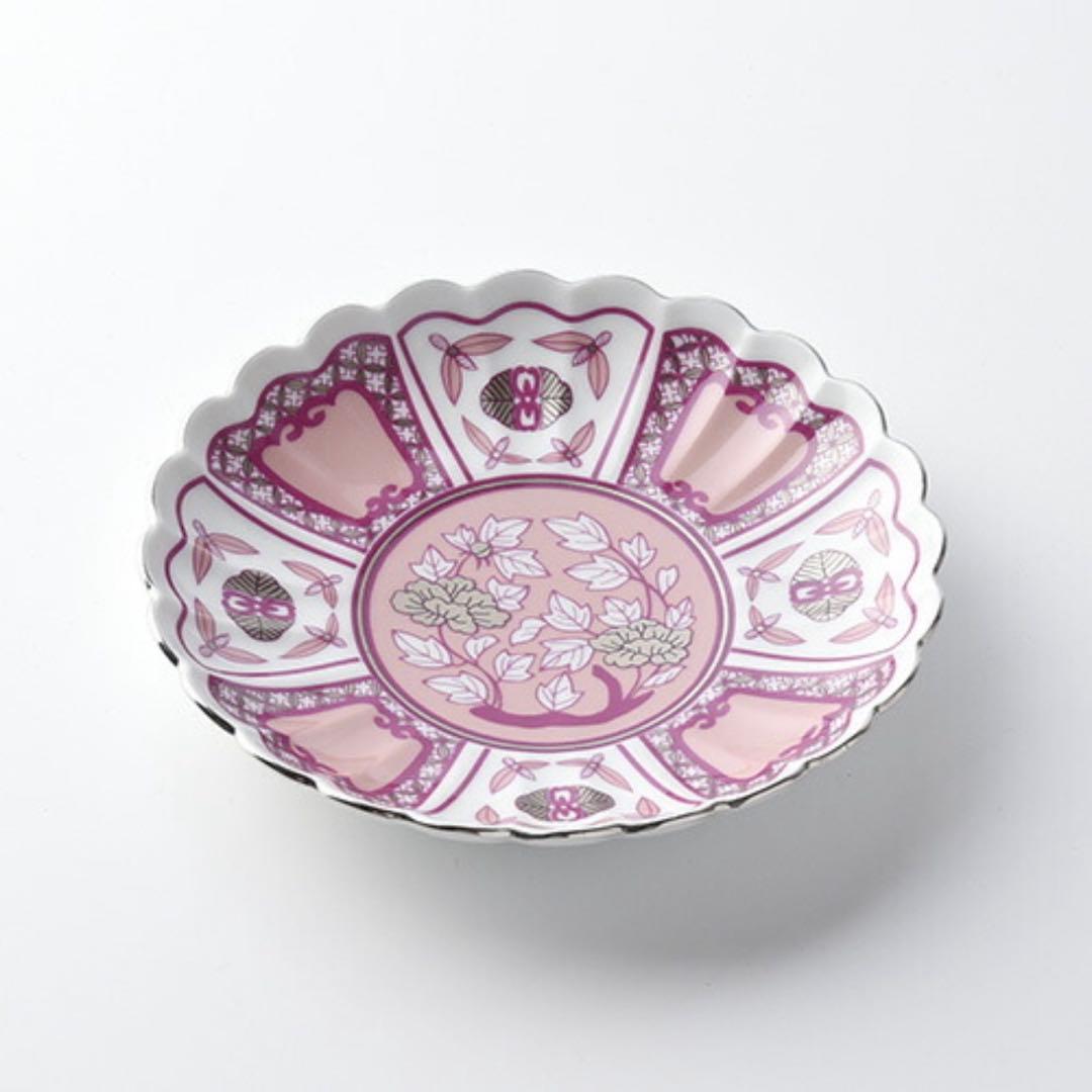 皐月15cm プレート beni 赤 波佐見焼 石丸陶芸