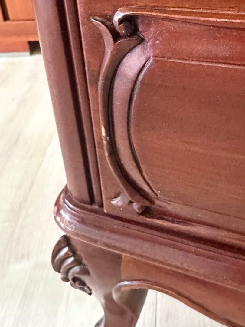 マホガニー　チェスト　6段 無垢材 ギギリビング 猫脚　木製 収納家具