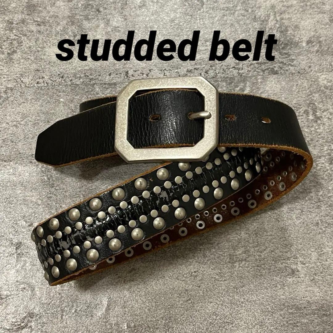 小物 y2k archive grunge leather belt