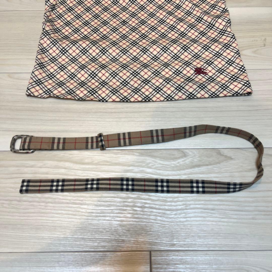 希少 バーバリーブルーレーベル ベルト タンクトップ 2点 ノバチェック