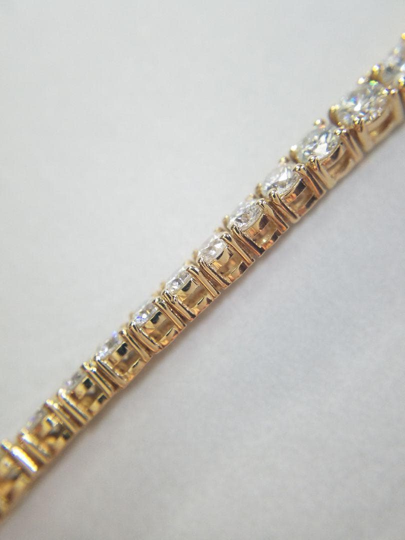 ぷぅ様！最高級モアサナイト 2.5ミリテニスブレスレット 16センチ　YG