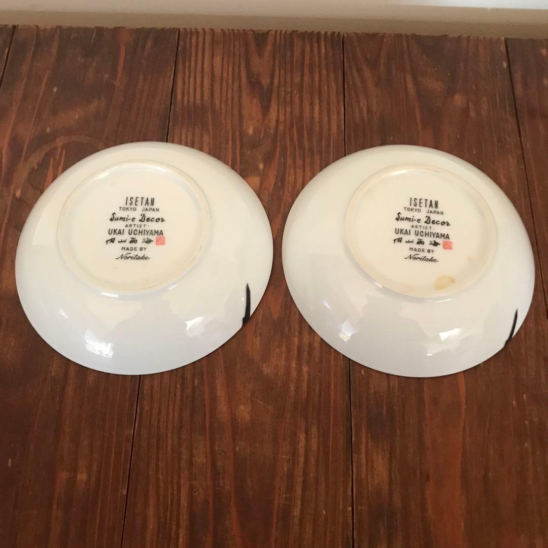 【希少】ISETAN ノリタケ 墨絵　内山雨海　皿　5枚セット