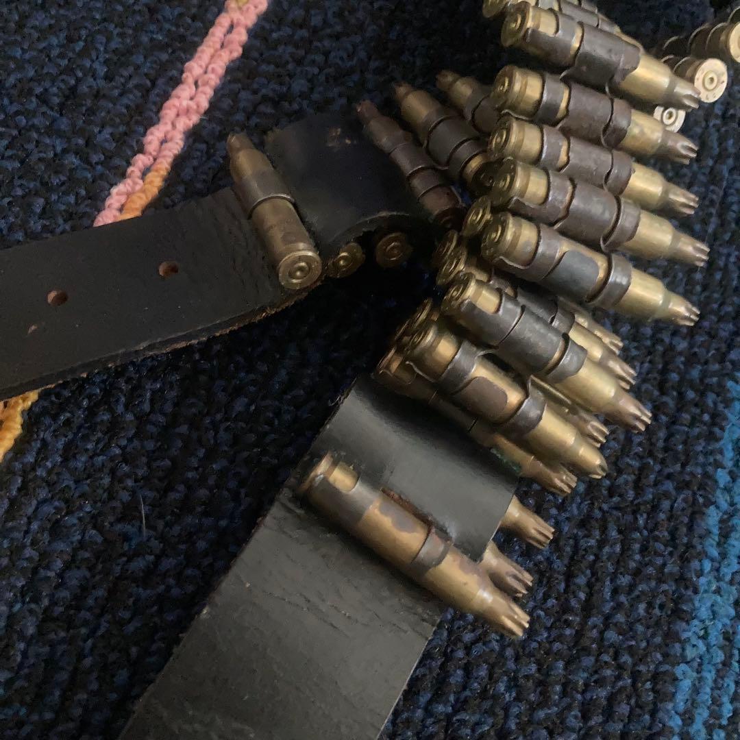 弾丸ベルト　コスプレ　パンク　ハードコア ミリタリー　メタル ガンベルト