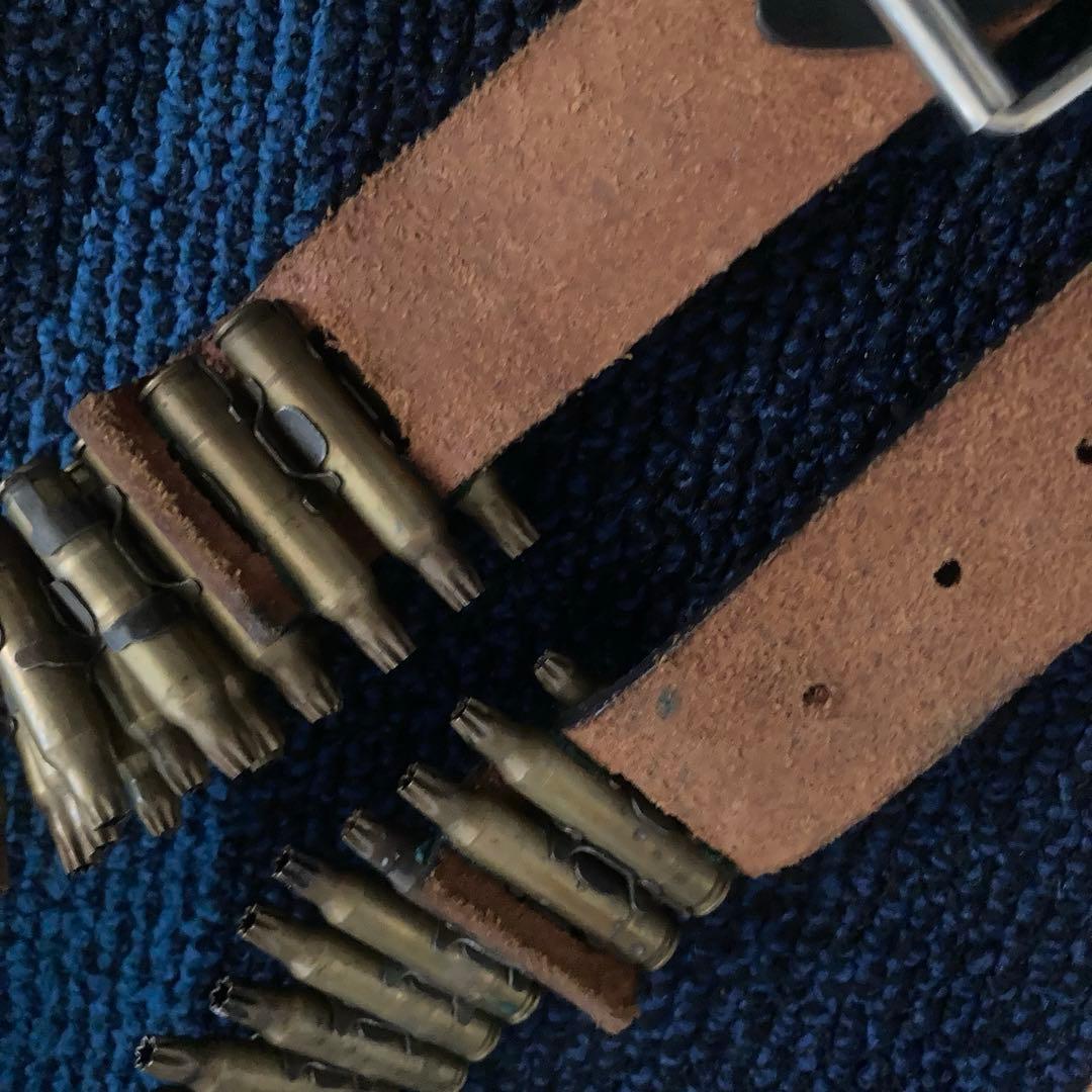 弾丸ベルト　コスプレ　パンク　ハードコア ミリタリー　メタル ガンベルト