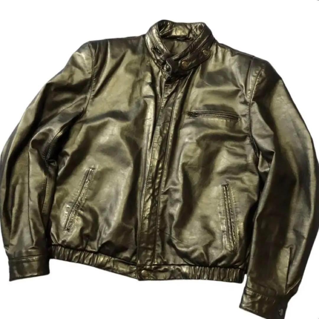 BERMANS 本革ライダースジャケット　黒　スリーエムシンサレート★★★