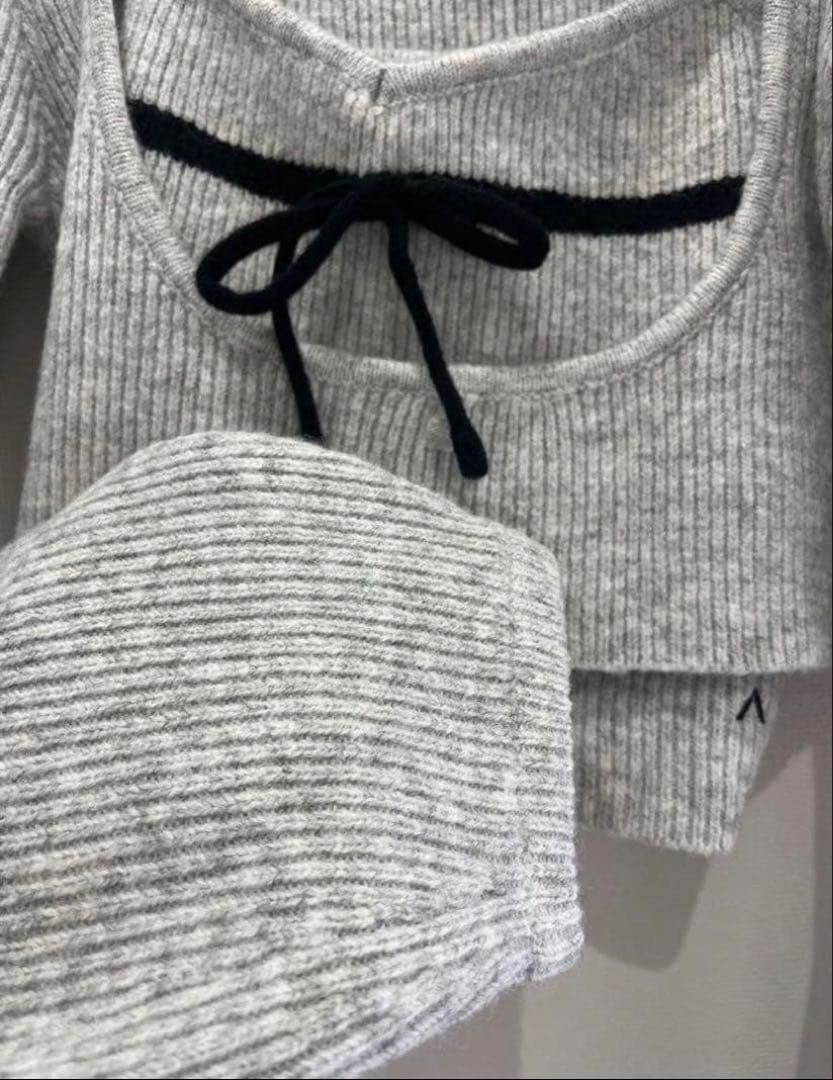 大人気❣️andmary Natalie ribbon set グレー