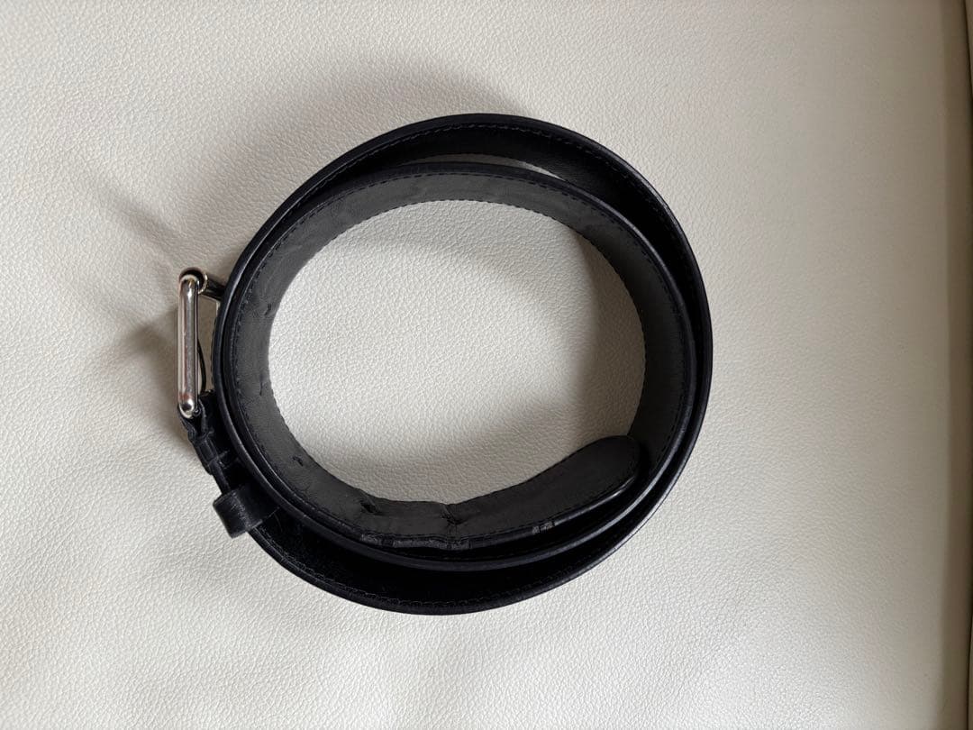 ⭐︎BALENCIAGA⭐︎ロゴベルト　505071　レザー　ブラック　メンズ