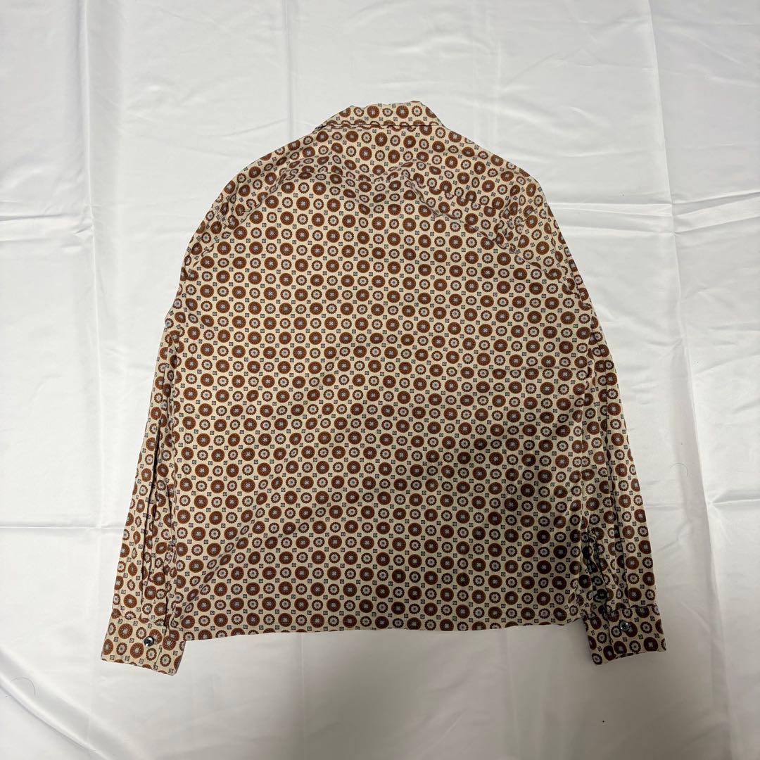 60s Sears コットンシャツ 小紋柄 総柄 USA製