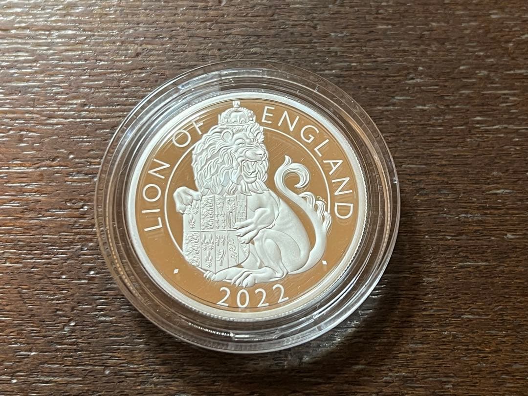 チューダービースト イングランドのライオン ２オンス銀貨 プルーフ