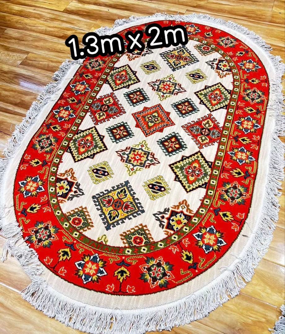 【新品】100%ウール絨毯　リビング　シルクロード　ラグ　カーペット　レトロ