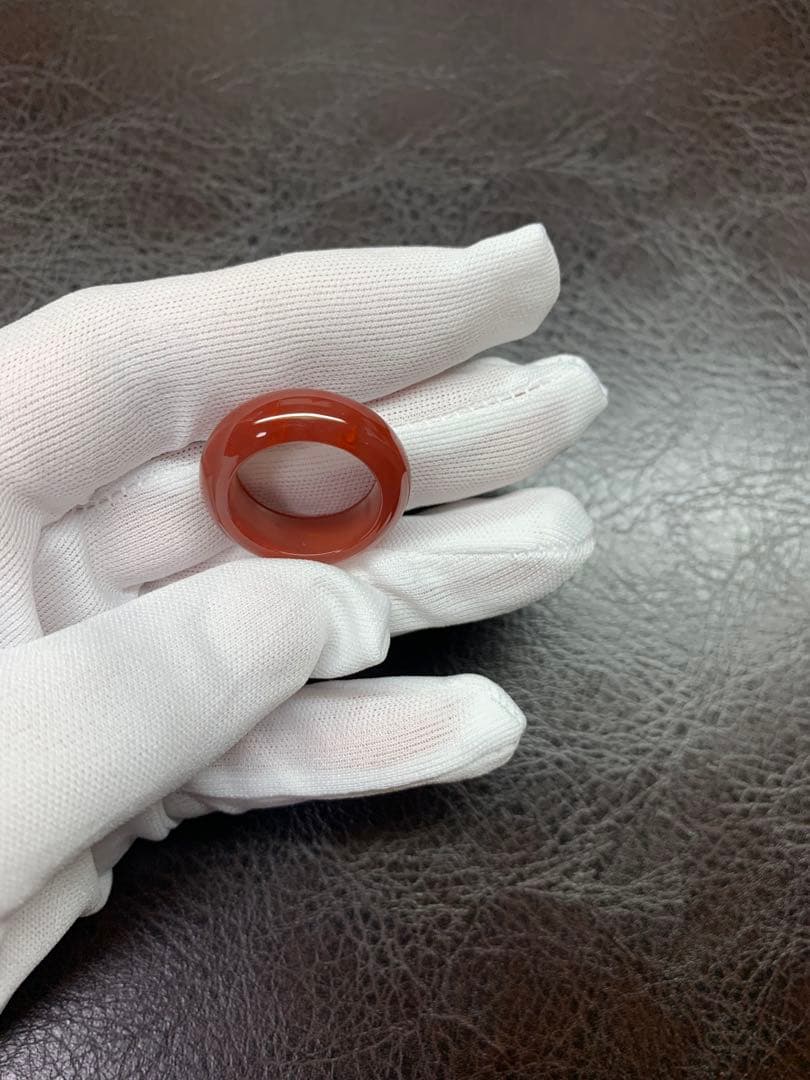 南紅瑪瑙のリング 瑪瑙玉 指輪 高级品質　根付　提げ物　緒締め玉　天然素材　緒締